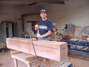 About to start making a St Bees Sandstone marker for the Solway coastal route